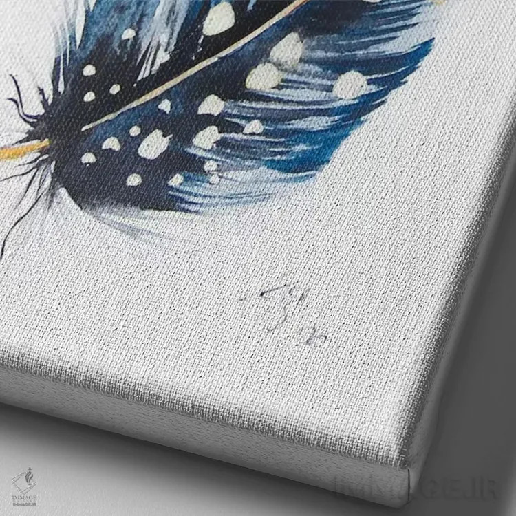 تابلو پرها ۲ اثر آنا بریجیتا کوواچ - نمای نزدیک بافت بوم