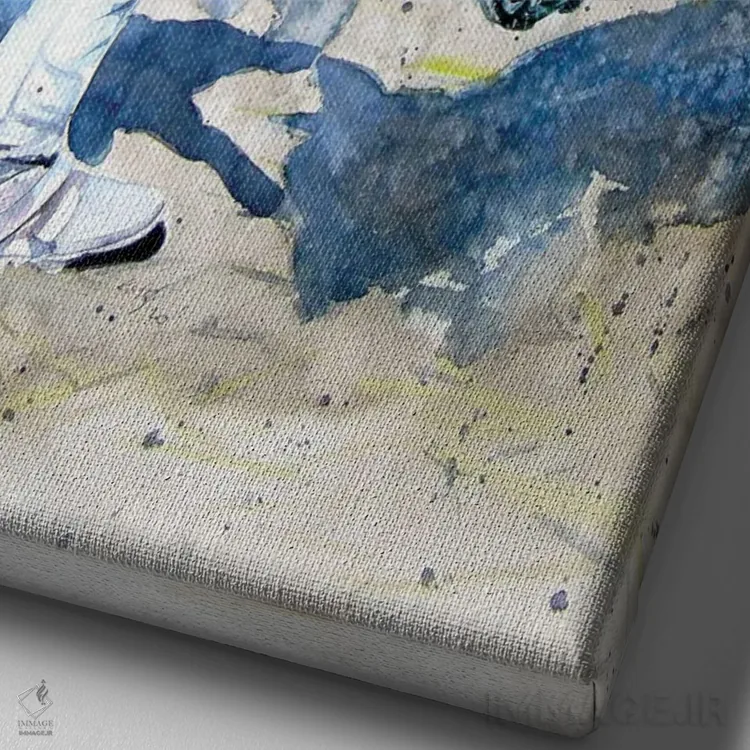 تابلو دختر با اسب اثر آنا بریجیتا کوواچ - نمای نزدیک بافت بوم