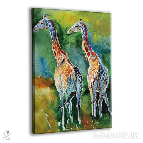 تابلو زرافهها در دشت اثر آنا بریجیتا کوواچ - نمای پرسپکتیو محصول