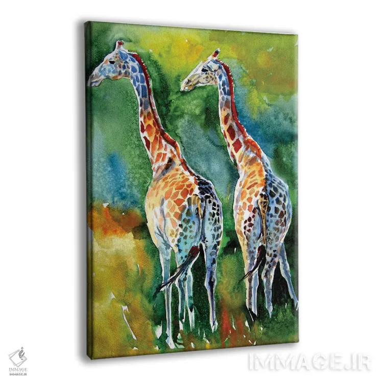 تابلو زرافهها در دشت اثر آنا بریجیتا کوواچ - نمای پرسپکتیو محصول