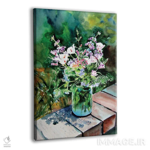 تابلو طبیعت بیجان با گلهای وحشی در باغ اثر آنا بریجیتا کوواچ - نمای پرسپکتیو محصول