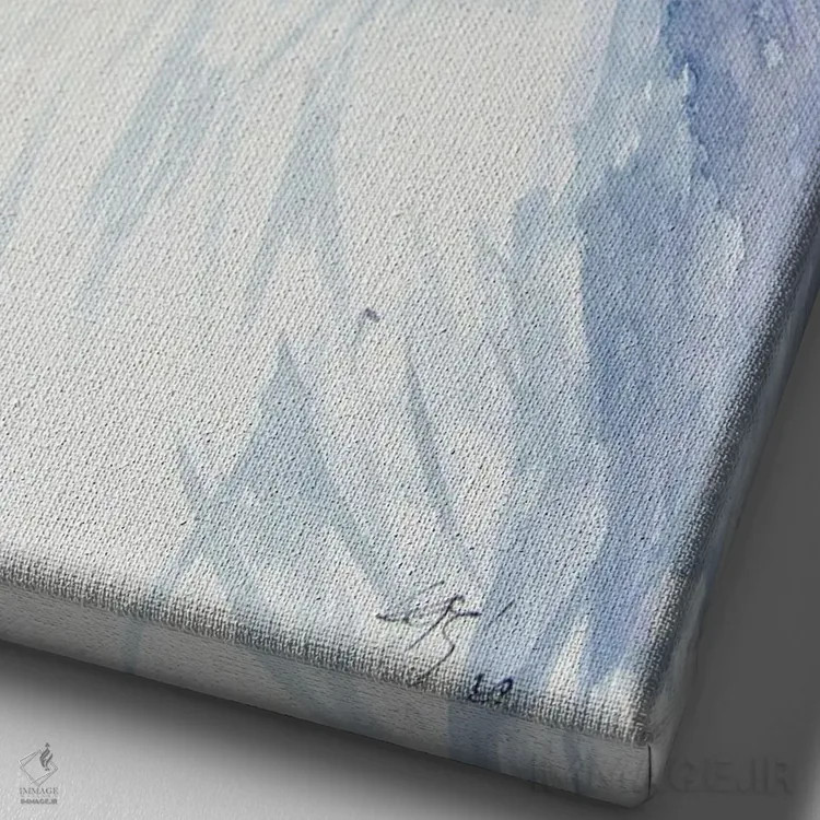 تابلو پرترهٔ گربه ۳ اثر آنا بریجیتا کوواچ - نمای نزدیک بافت بوم