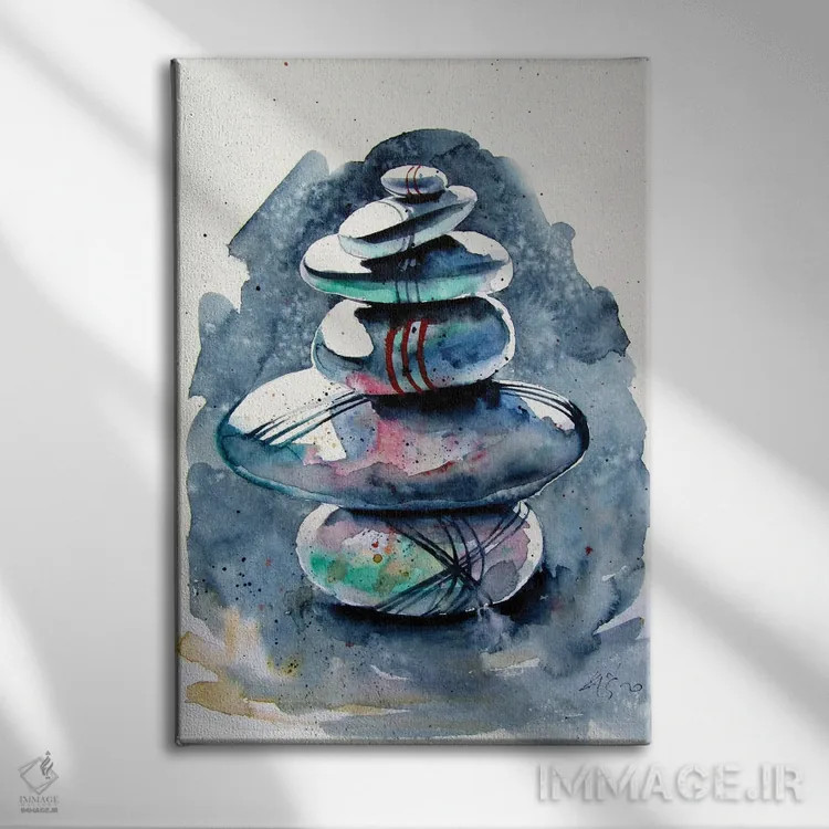 تابلو تعادل ۲ اثر آنا بریجیتا کوواچ - نمای روبهرو روی دیوار