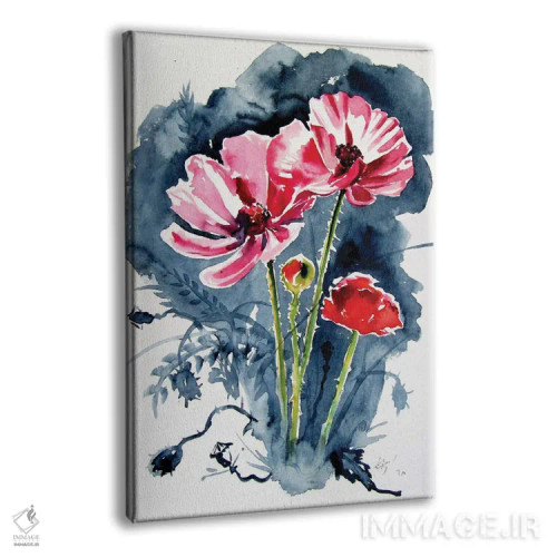 تابلو چند گل شقایق اثر آنا بریجیتا کوواچ - نمای پرسپکتیو محصول