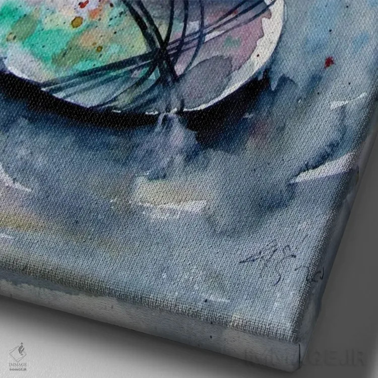 تابلو تعادل ۲ اثر آنا بریجیتا کوواچ - نمای نزدیک بافت بوم