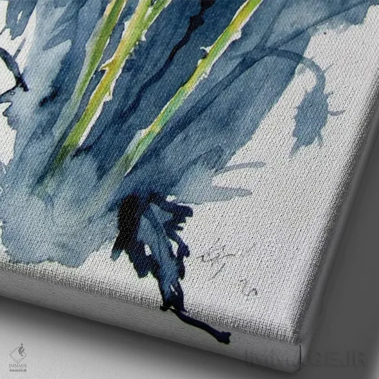 تابلو چند گل شقایق اثر آنا بریجیتا کوواچ - نمای نزدیک بافت بوم