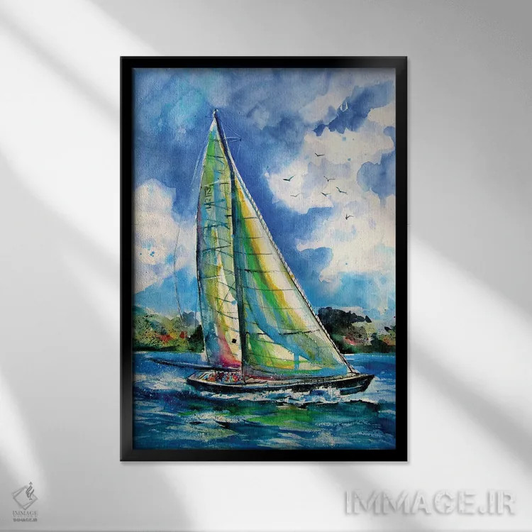 تابلو تابستان و آزادی اثر آنا بریجیتا کوواچ - نمای قابدار مشکی