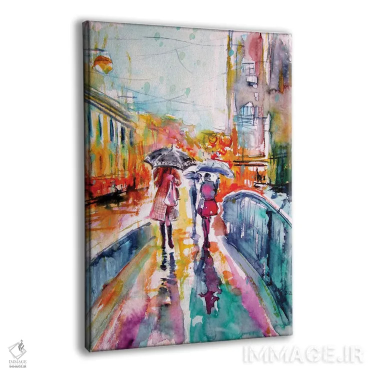 تابلو باران در شهر اثر آنا بریجیتا کوواچ - نمای پرسپکتیو محصول