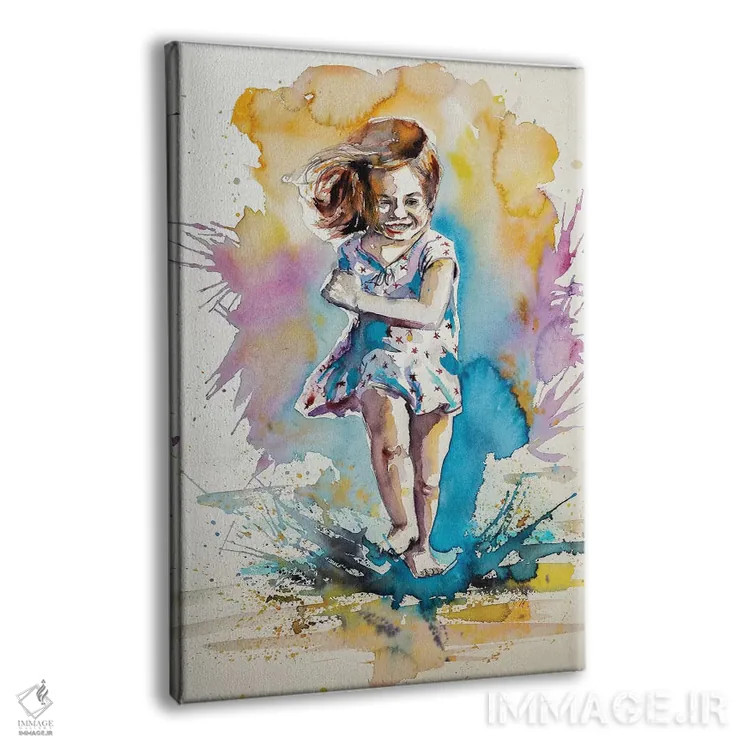 تابلو دختر بازیگوش اثر آنا بریجیتا کوواچ - نمای پرسپکتیو محصول