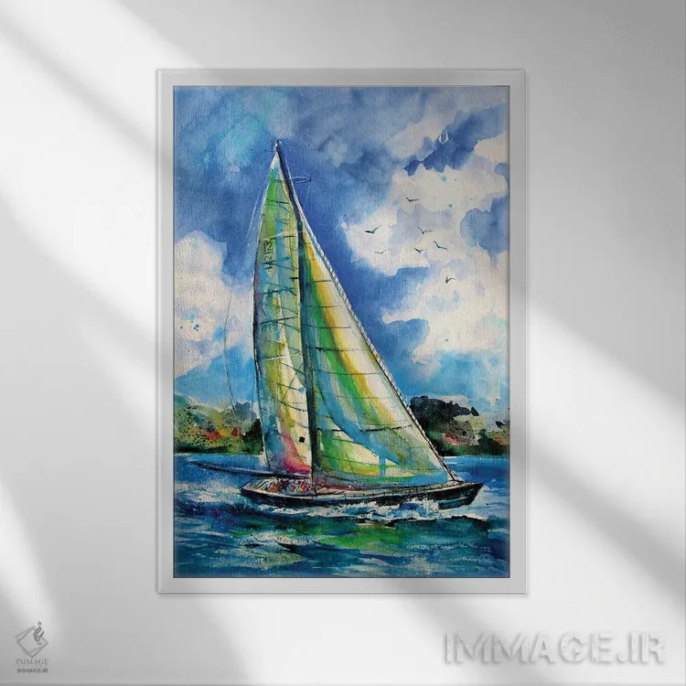 تابلو تابستان و آزادی اثر آنا بریجیتا کوواچ - نمای قابدار سفید