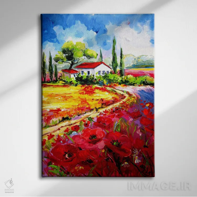 تابلو حال و هوای تابستانی ۴ اثر آنا بریجیتا کوواچ - نمای روبهرو روی دیوار