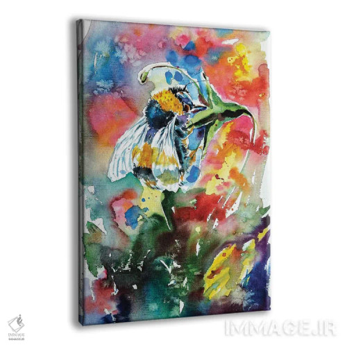 تابلو زنبور با گل اثر آنا بریجیتا کوواچ - نمای پرسپکتیو محصول