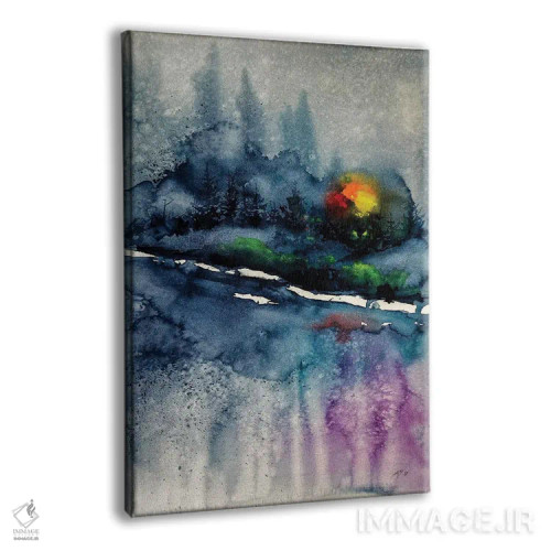 تابلو منظرهٔ فصل زمستان اثر آنا بریجیتا کوواچ - نمای پرسپکتیو محصول