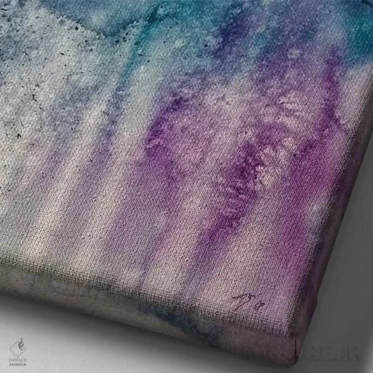 تابلو منظرهٔ فصل زمستان اثر آنا بریجیتا کوواچ - نمای نزدیک بافت بوم