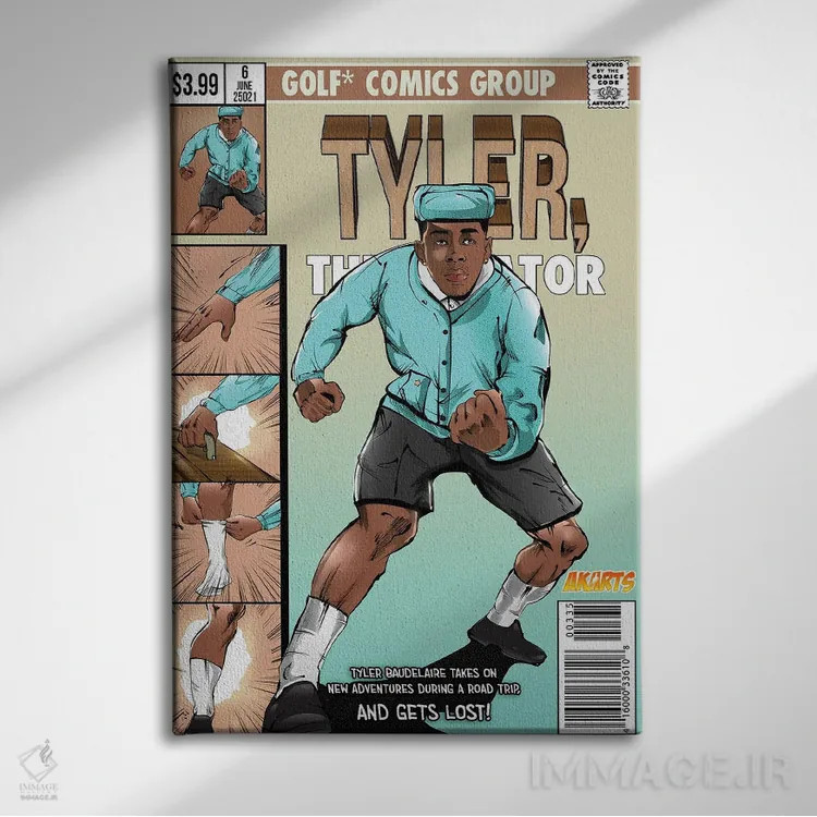 تابلو تایلر گم میشود اثر ای-ک آرتس - نمای روبهرو روی دیوار