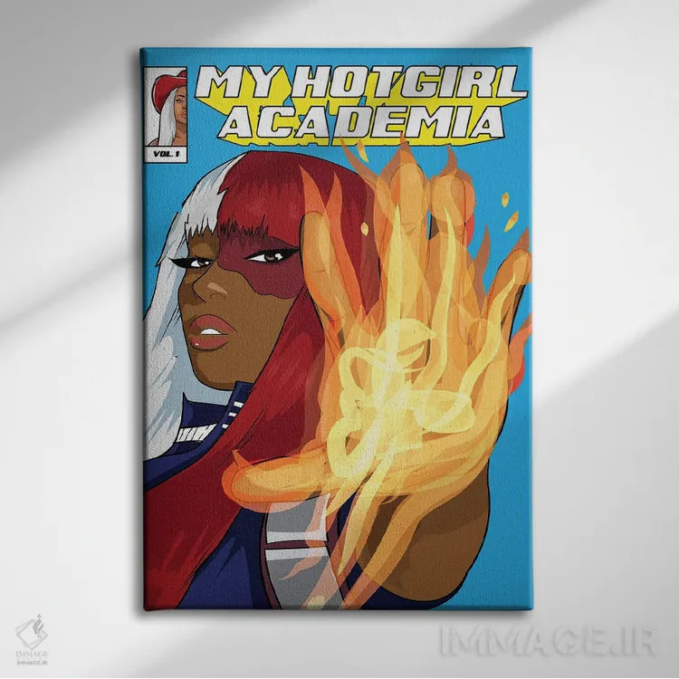 تابلو آکادمی دختر داغ من اثر ای-ک آرتس - نمای روبهرو روی دیوار
