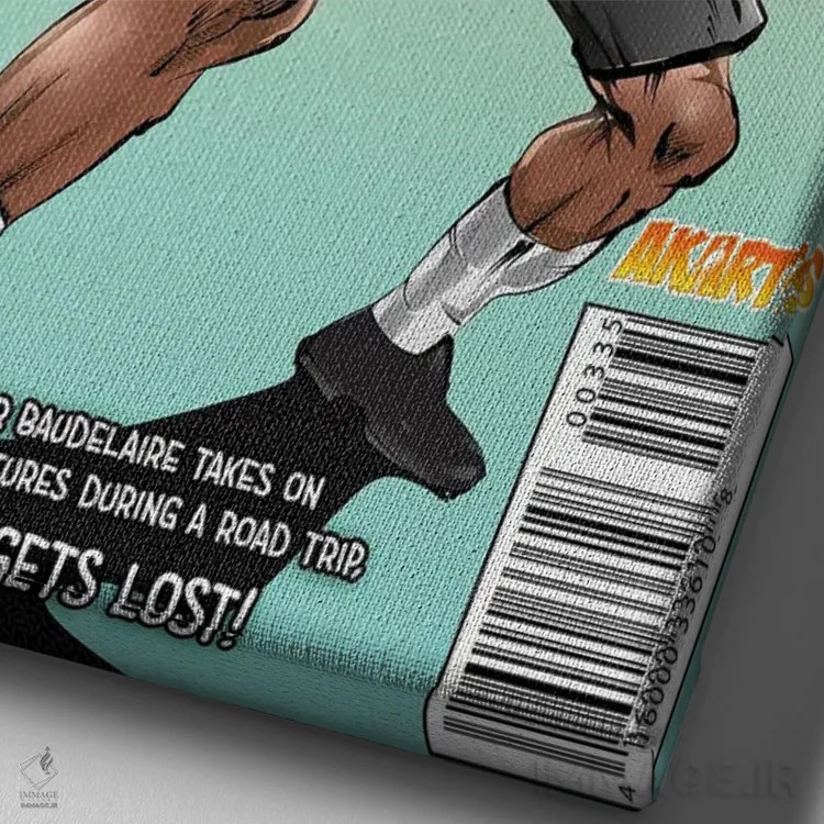 تابلو تایلر گم میشود اثر ای-ک آرتس - نمای نزدیک بافت بوم