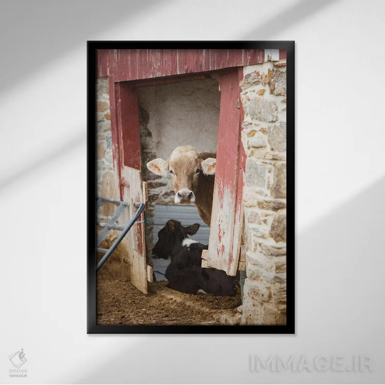 تابلو استراحت اثر الدندا - نمای قابدار مشکی