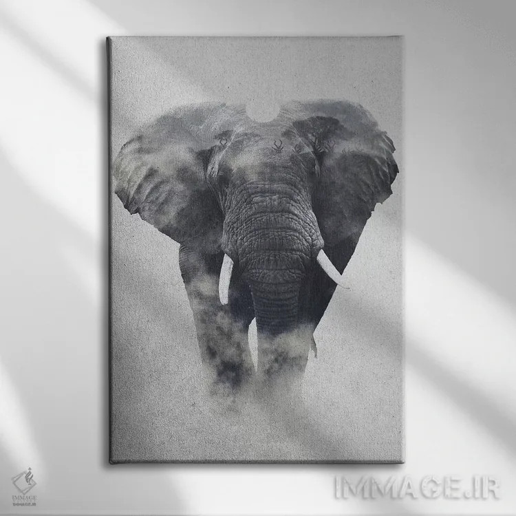 تابلو فیل اثر آندریاس لیه - نمای روبهرو روی دیوار
