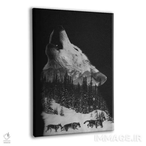 تابلو گلهٔ گرگها اثر آندریاس لیه - نمای پرسپکتیو محصول