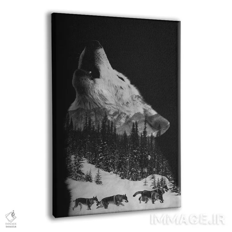 تابلو گلهٔ گرگها اثر آندریاس لیه - نمای پرسپکتیو محصول