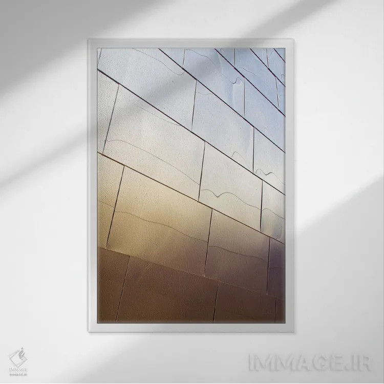 تابلو آسمانخراش ۴ روشن اثر الدندا - نمای قابدار سفید