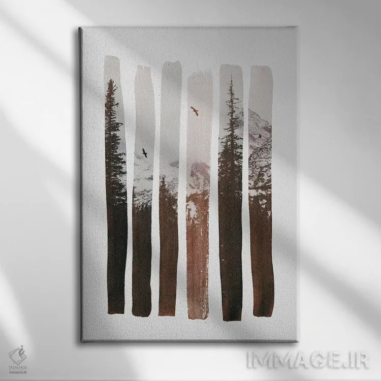 تابلو در دل طبیعت اثر آندریاس لیه - نمای روبهرو روی دیوار