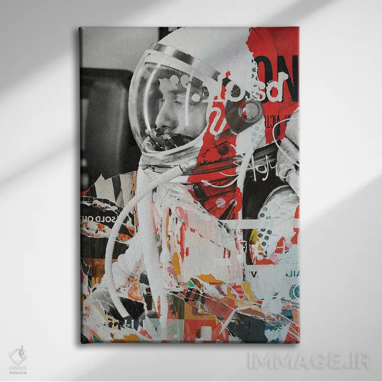 تابلو آلن شپارد (فضانورد) اثر آندریاس لیه - نمای روبهرو روی دیوار