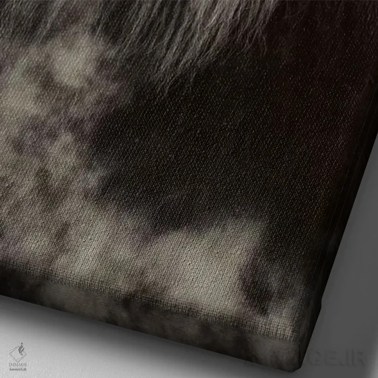 تابلو شیر اثر آندریاس لیه - نمای نزدیک بافت بوم