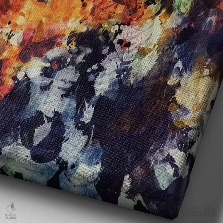 تابلو جغد آبرنگی اثر آندریاس لیه - نمای نزدیک بافت بوم