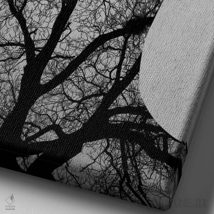 تابلو درخت زندگی اثر آندریاس لیه - نمای نزدیک بافت بوم