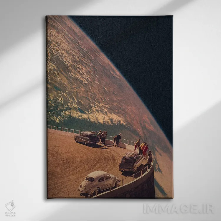 تابلو جادهٔ عقاب اثر آندریاس لیه - نمای روبهرو روی دیوار