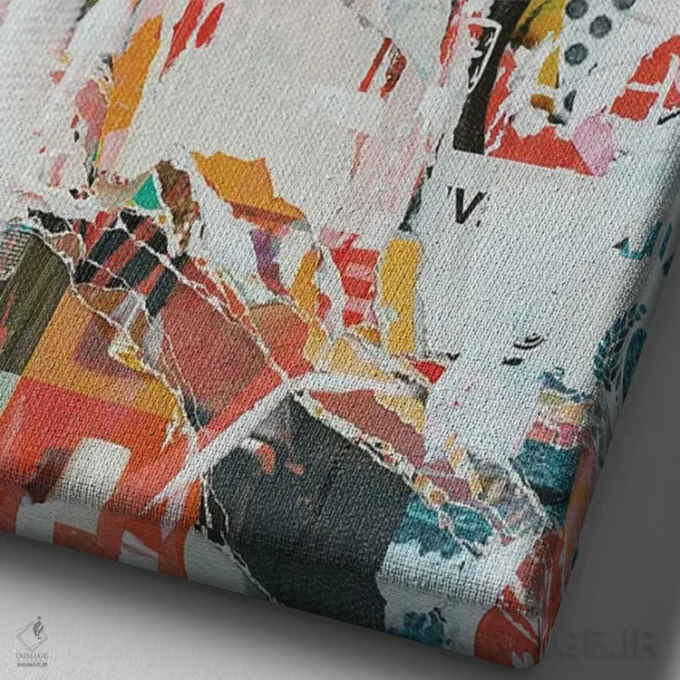 تابلو آلن شپارد (فضانورد) اثر آندریاس لیه - نمای نزدیک بافت بوم