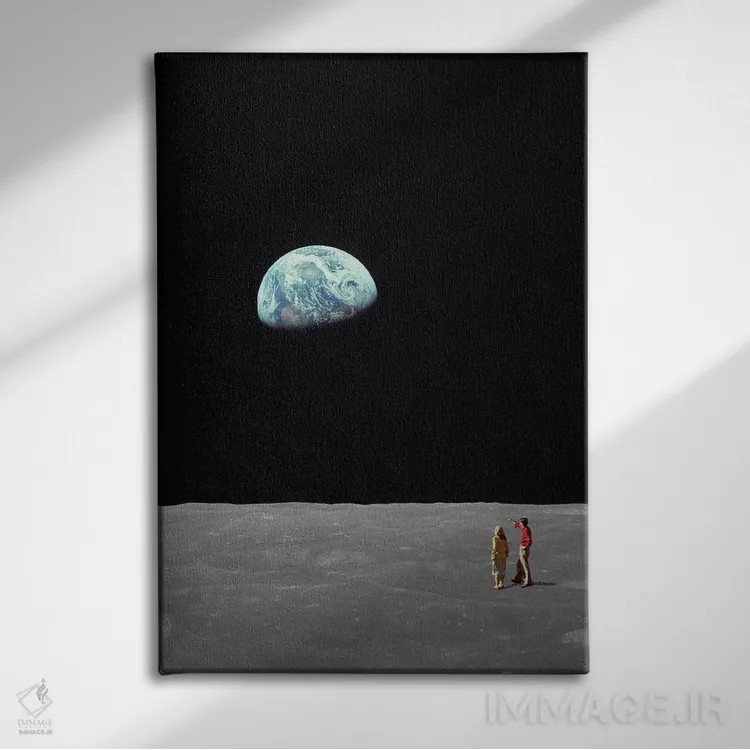 تابلو مجموعهٔ زمین اثر آندریاس لیه - نمای روبهرو روی دیوار