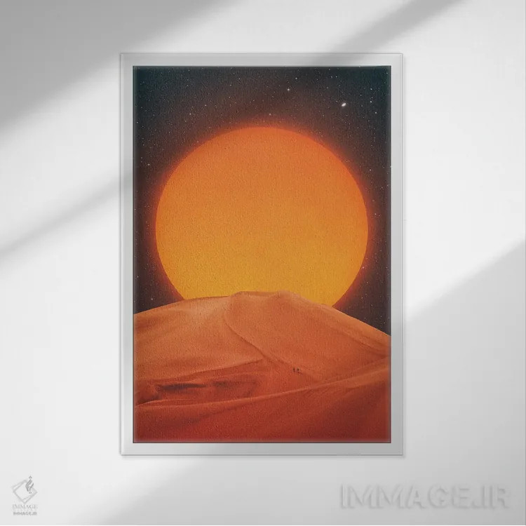 تابلو تلماسه اثر آندریاس لیه - نمای قابدار سفید