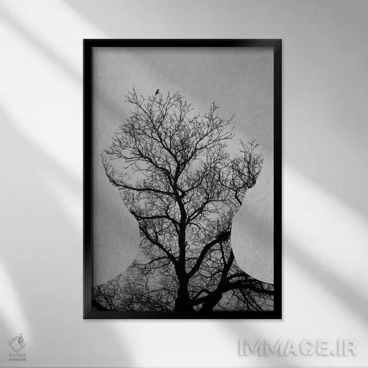 تابلو درخت زندگی اثر آندریاس لیه - نمای قابدار مشکی