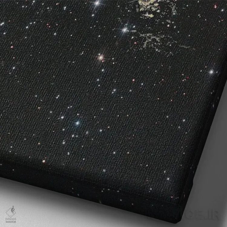 تابلو شنا در کهکشان اثر آندریاس لیه - نمای نزدیک بافت بوم