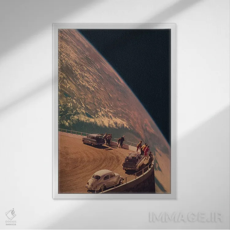 تابلو جادهٔ عقاب اثر آندریاس لیه - نمای قابدار سفید