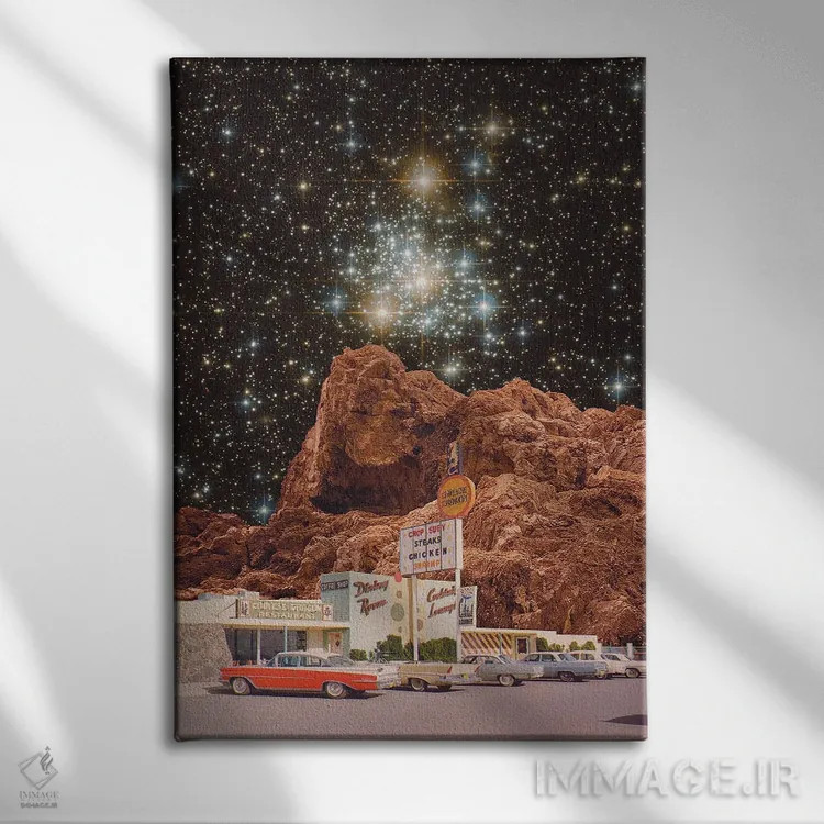 تابلو پارکینگ اثر آندریاس لیه - نمای روبهرو روی دیوار