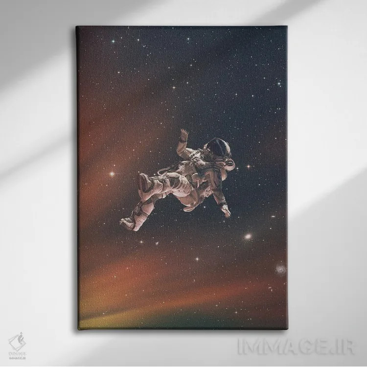 تابلو گمشده در فضا اثر آندریاس لیه - نمای روبهرو روی دیوار