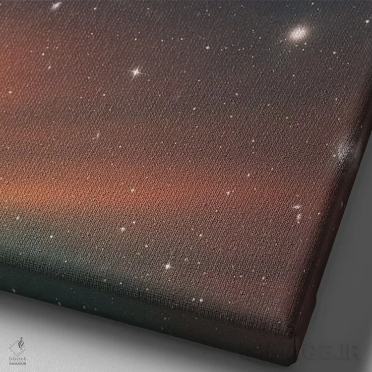 تابلو گمشده در فضا اثر آندریاس لیه - نمای نزدیک بافت بوم