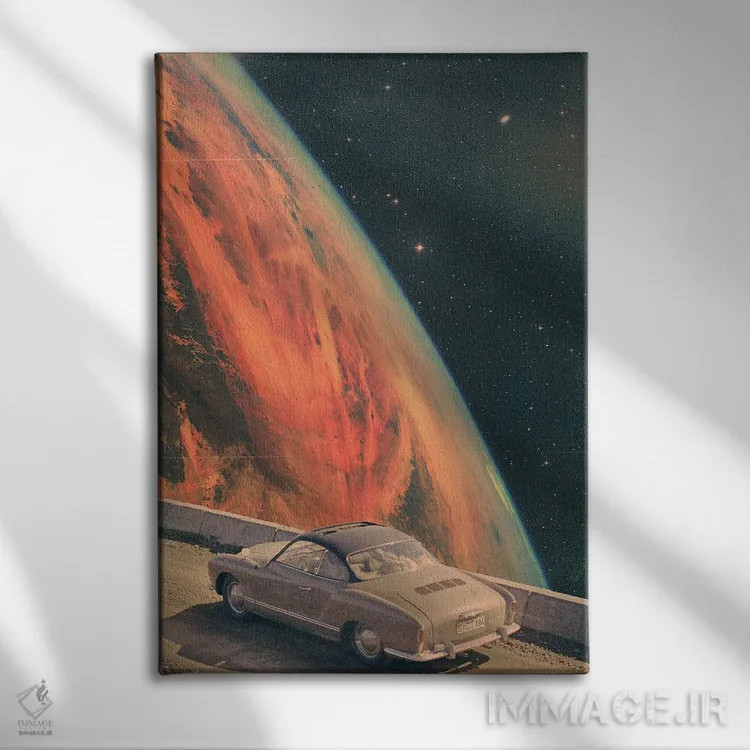 تابلو سفر جادهای اثر آندریاس لیه - نمای روبهرو روی دیوار