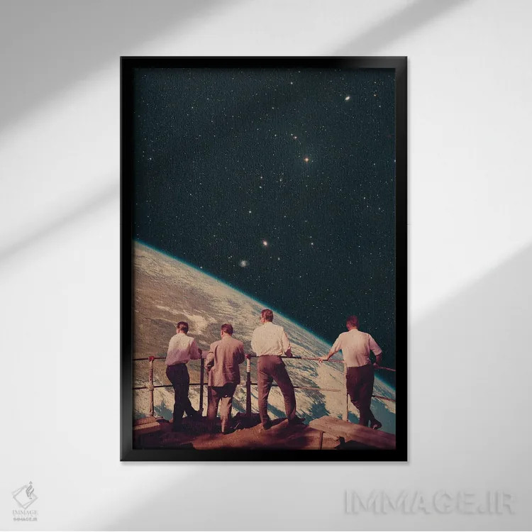 تابلو چشمانداز پادشاه اثر آندریاس لیه - نمای قابدار مشکی