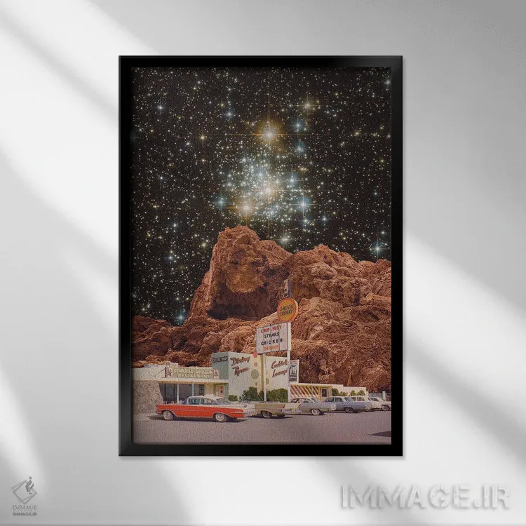 تابلو پارکینگ اثر آندریاس لیه - نمای قابدار مشکی