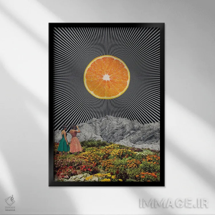 تابلو پرتقال اثر آندریاس لیه - نمای قابدار مشکی