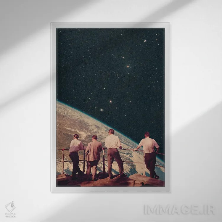 تابلو چشمانداز پادشاه اثر آندریاس لیه - نمای قابدار سفید