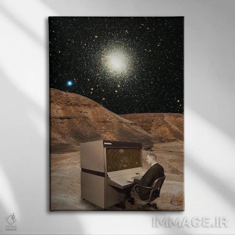 تابلو کنترلکننده اثر آندریاس لیه - نمای روبهرو روی دیوار