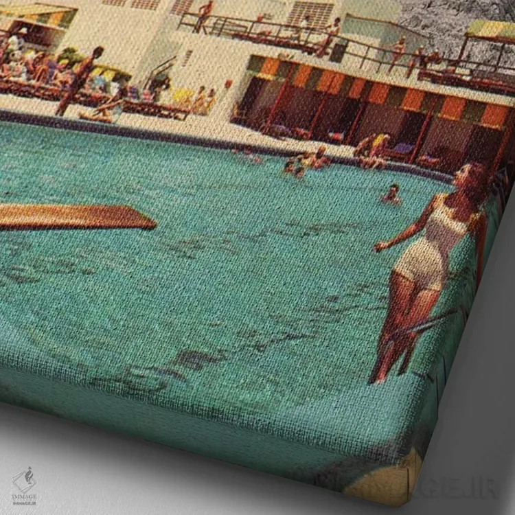 تابلو اقامتگاه فضایی اثر آندریاس لیه - نمای نزدیک بافت بوم