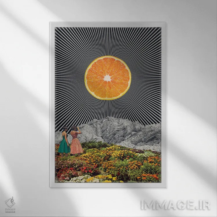 تابلو پرتقال اثر آندریاس لیه - نمای قابدار سفید