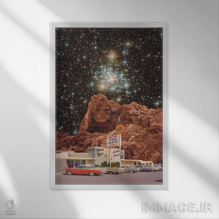 تابلو پارکینگ اثر آندریاس لیه - نمای قابدار سفید